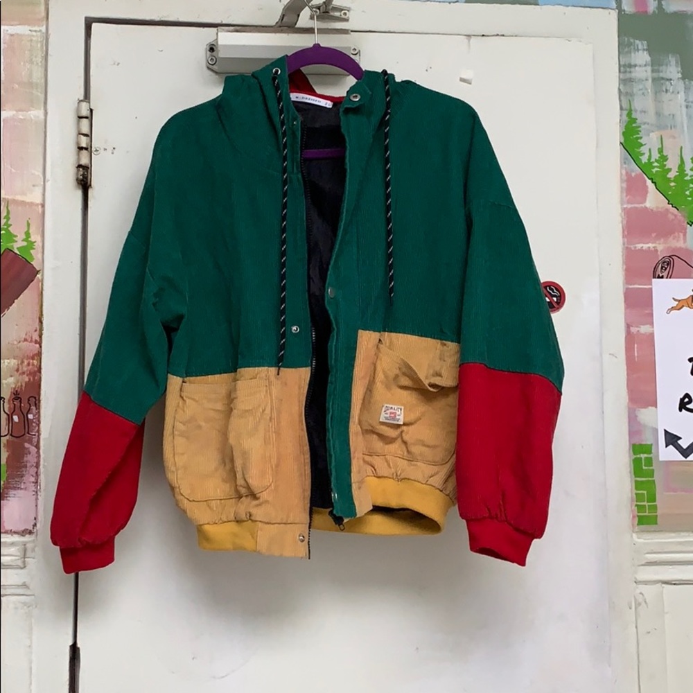 Medium Rasta color blocked jacket